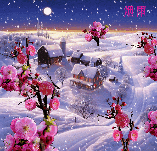 雪花开了,冬天醉了