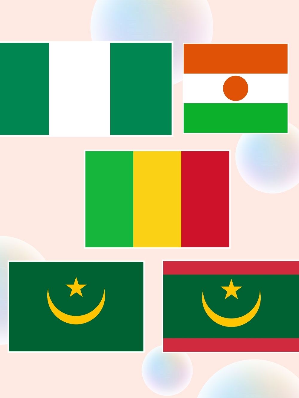 马里   毛里塔尼亚          尼日利亚    ,是世界人口第7大国家.
