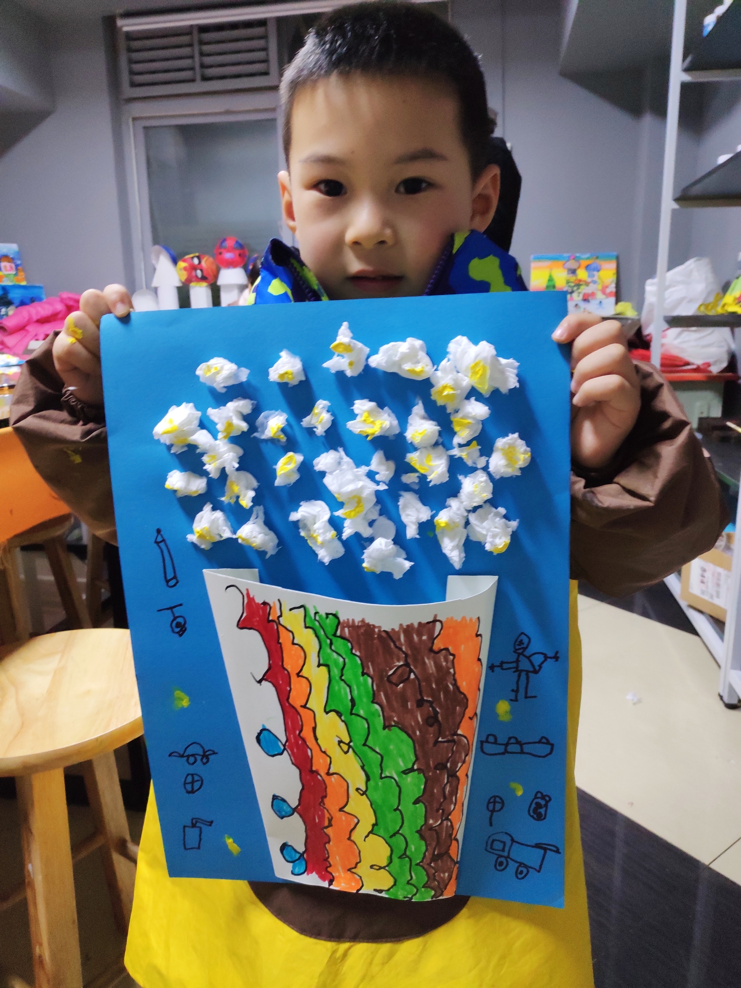 美术一班——第一节课《爆米花》