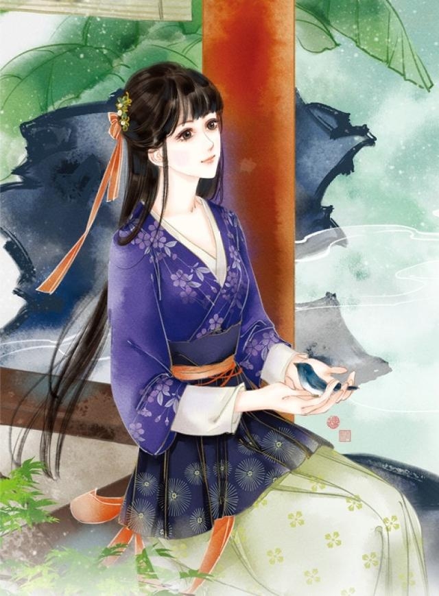 风华绝代,倾国倾城,55幅手绘古风佳丽壁纸,一邂逅