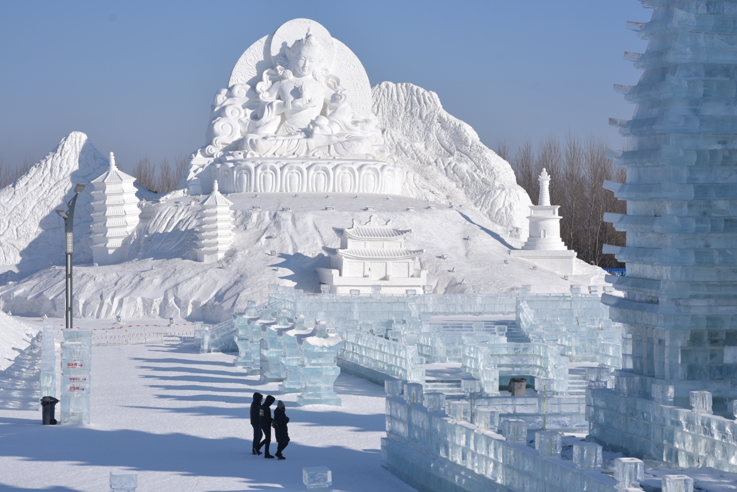 冰雪瑜伽/哈尔滨冰雪大世界瑜伽秀图片