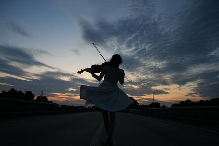 那一把小提琴在黄昏里忧郁了很久,我的思绪在那一片感伤的氛围中驻足