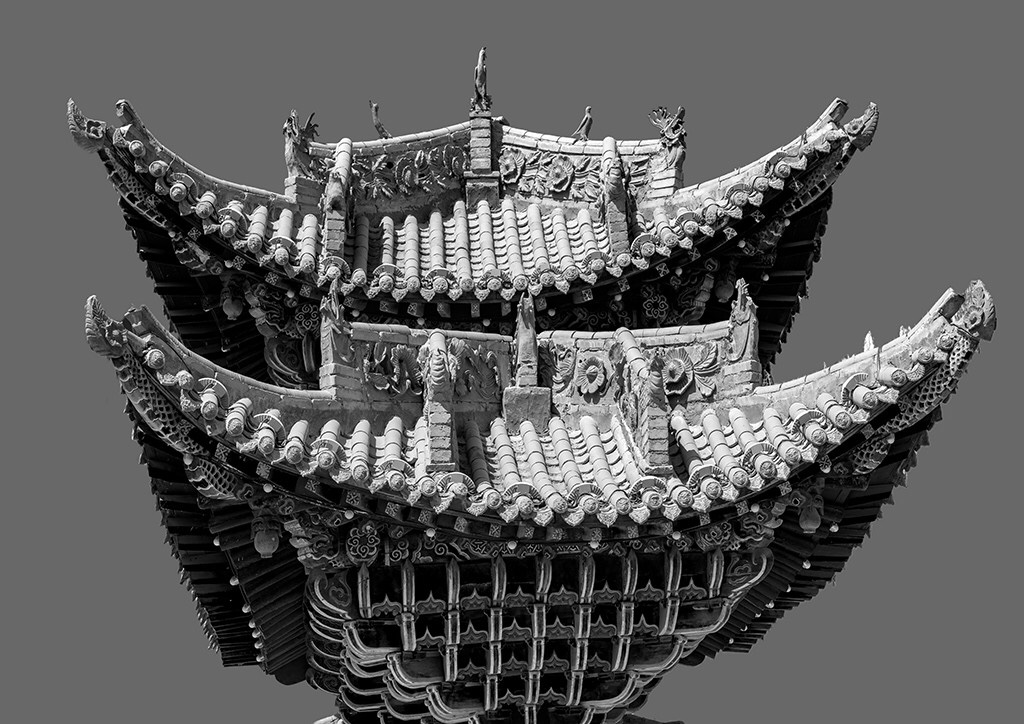 酒泉"西汉胜迹"明清古建筑局部影像