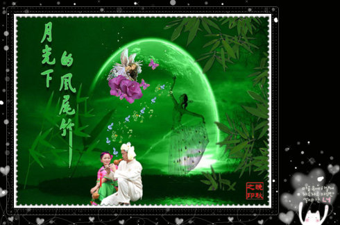 《月光下的凤尾竹》作者:碑林路人