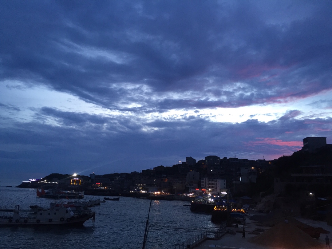 美麗的浙江舟山東極島夜景