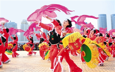 秧歌,陕北秧歌图片,东北秧歌_大山谷图库