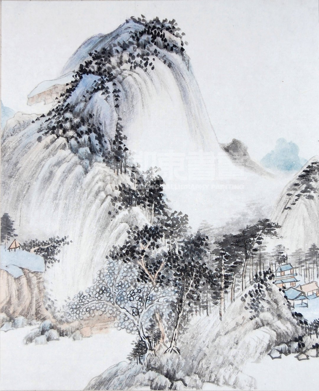 郭凯东国画作品《清人笔意山水册页》