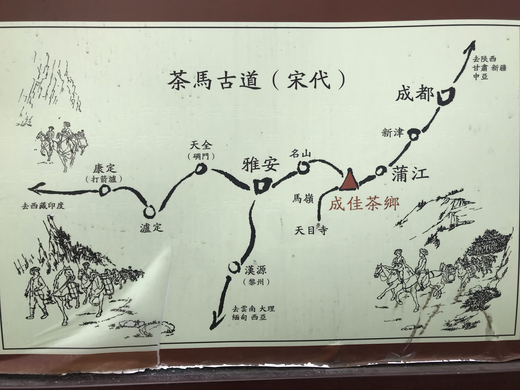 中国茶马古道路线图图片