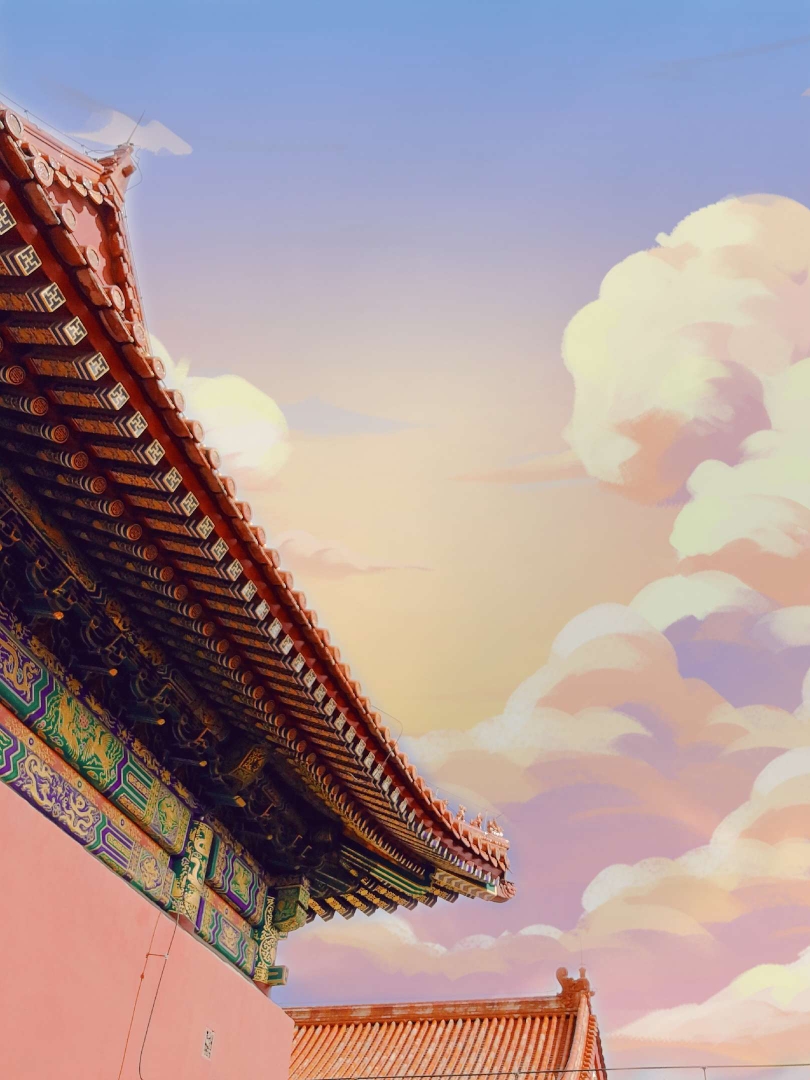 漫画版的故宫秋景,美爆了