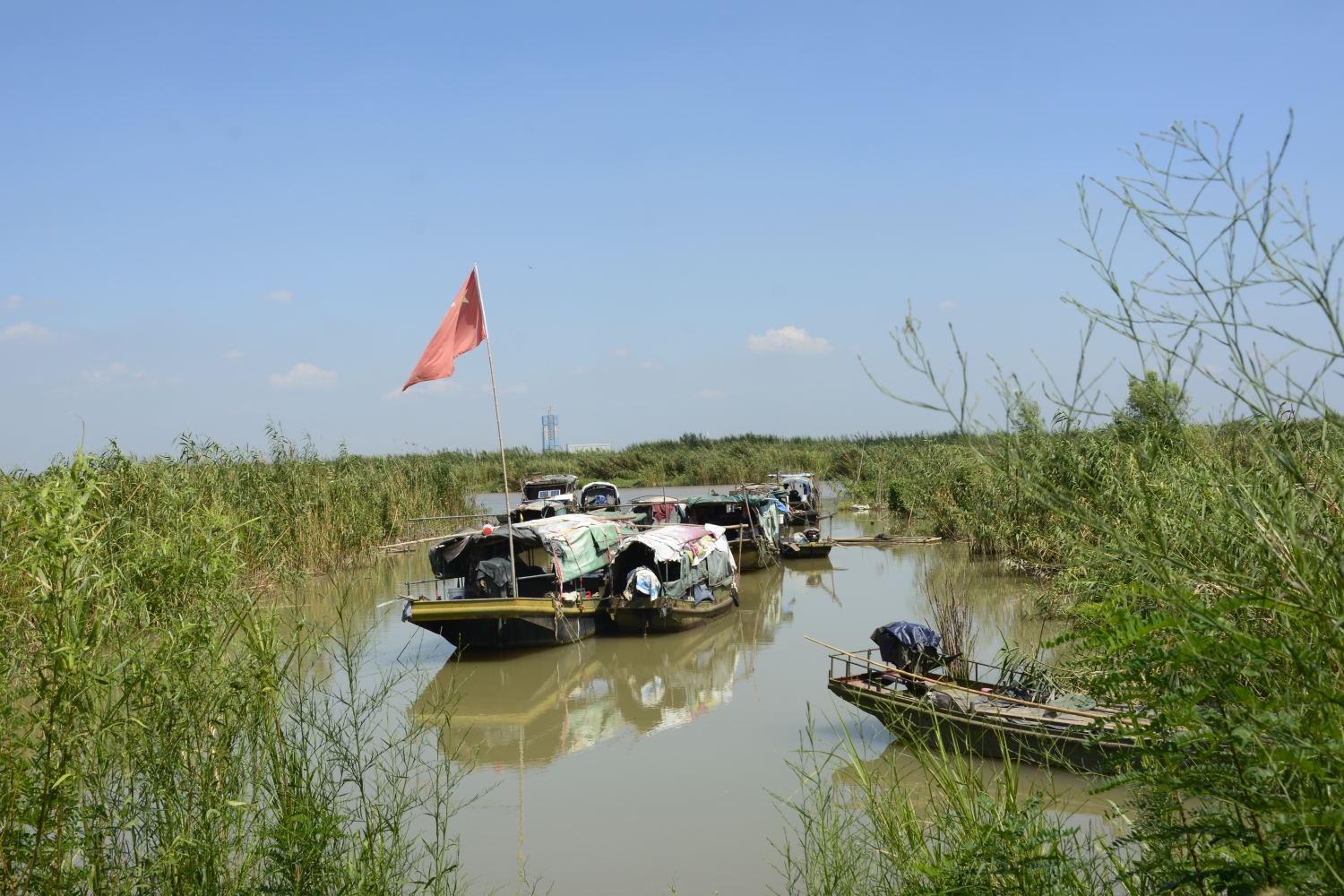 京江路上看蓝天白云