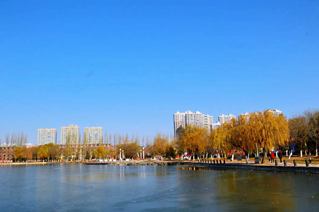 初冬的镜湖公园